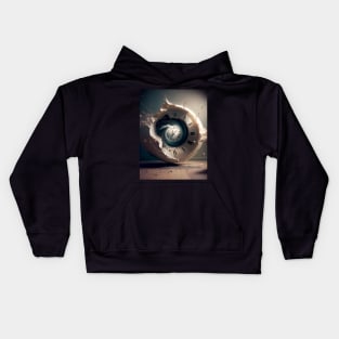 Time Warp Machine on a Dark Background Kids Hoodie